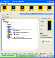 Unzip FTP ZipDeploy screenshot